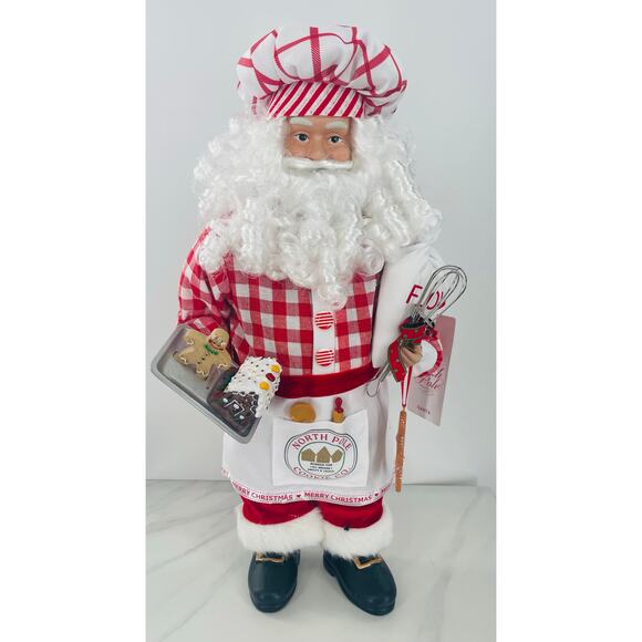North Pole Trading Co Santa Claus Figurine, Chef Santa, Baker Santa, 2024 - Picture 1 of 8